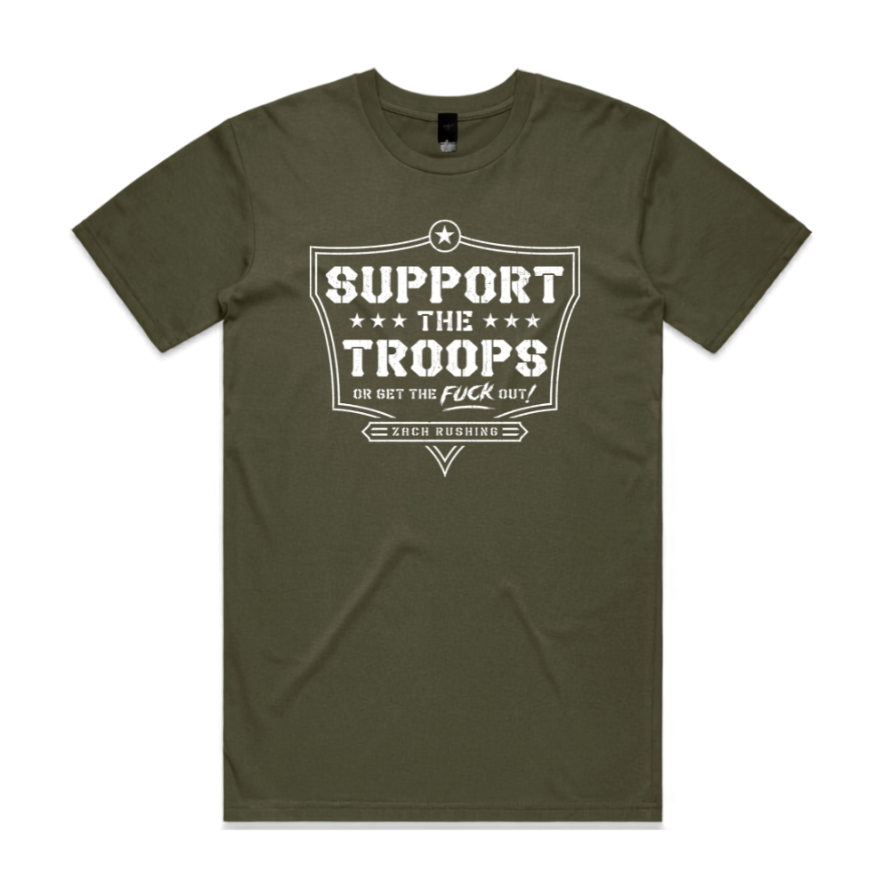 Support The Troops Tee - Military Green