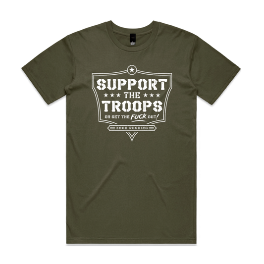 Support The Troops Tee - Military Green