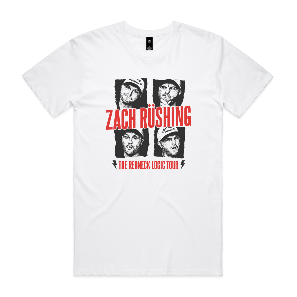 Zach Faces Tee - White