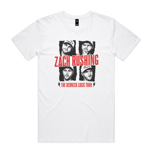 Zach Faces Tee - White