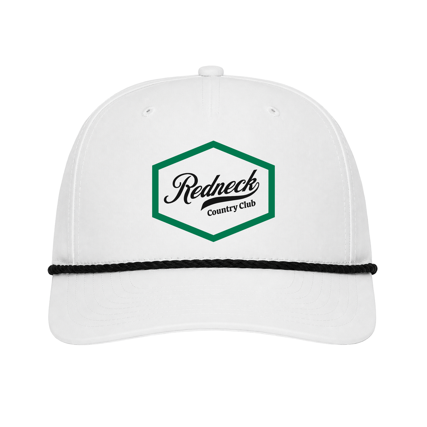 Country Club White/Black Classic Rope Cap