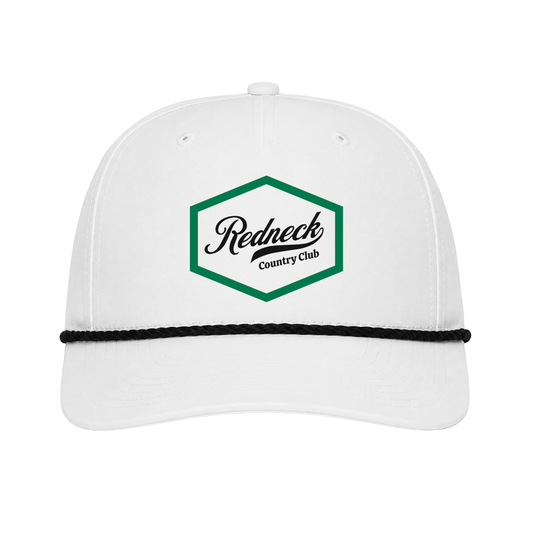 Country Club White/Black Classic Rope Cap